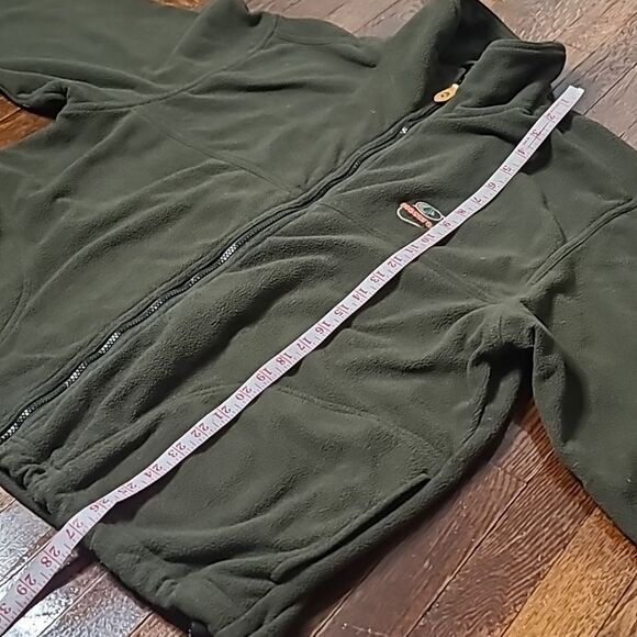 Vintage Mossy Oak Green Fleece Zip Up Jacket Men's Large - Picture 7 of 11